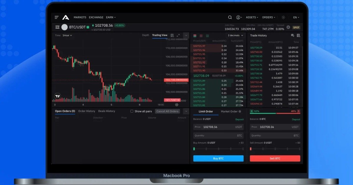 Aurum Exchange - Plataforma de Trading de Criptomoedas